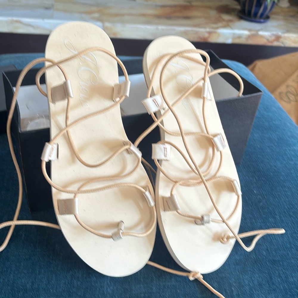 J Crew size 9 Lace Up Gladiator Sandals in box